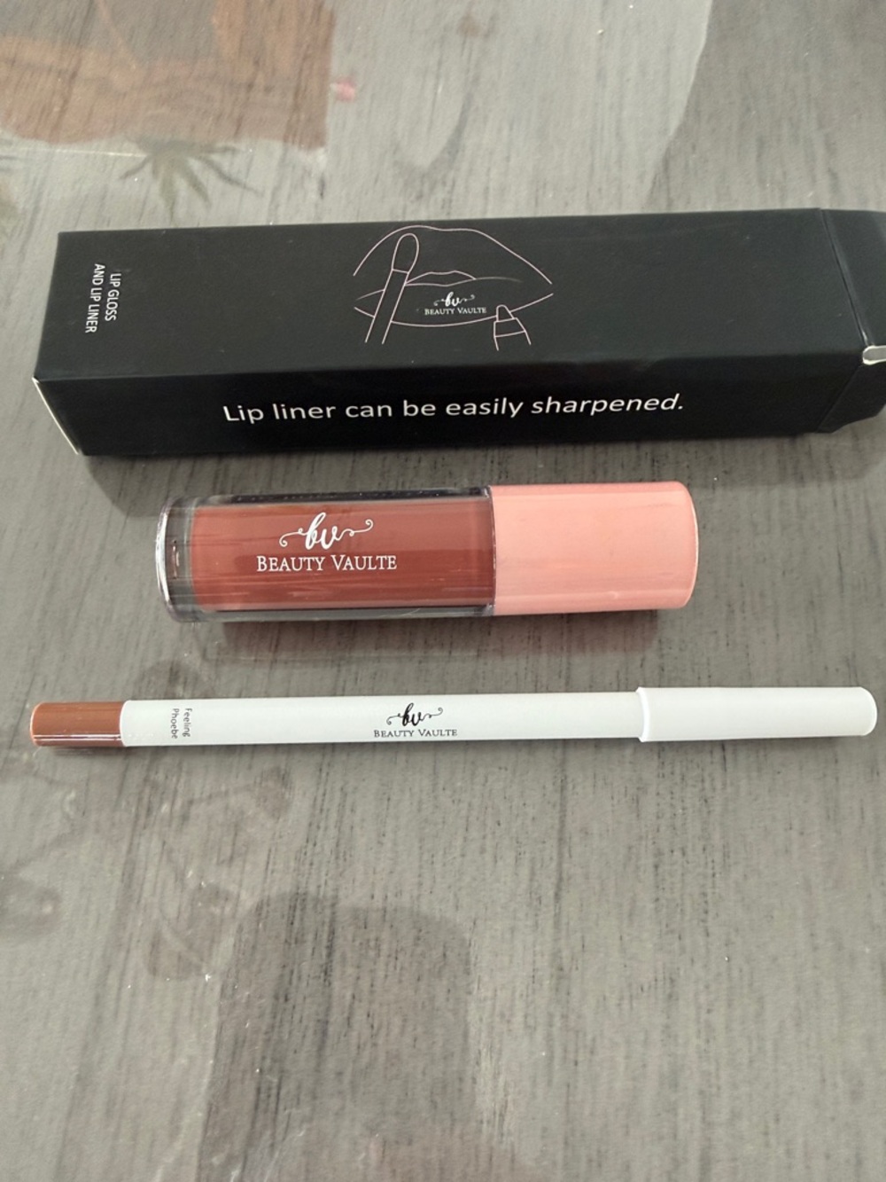 Beauty Vaulte Nude Pink Lipstick & Lip Liner Set